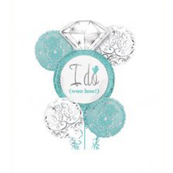 I Do Engagement Diamond Ring (Tiffany Blue) Balloon Package